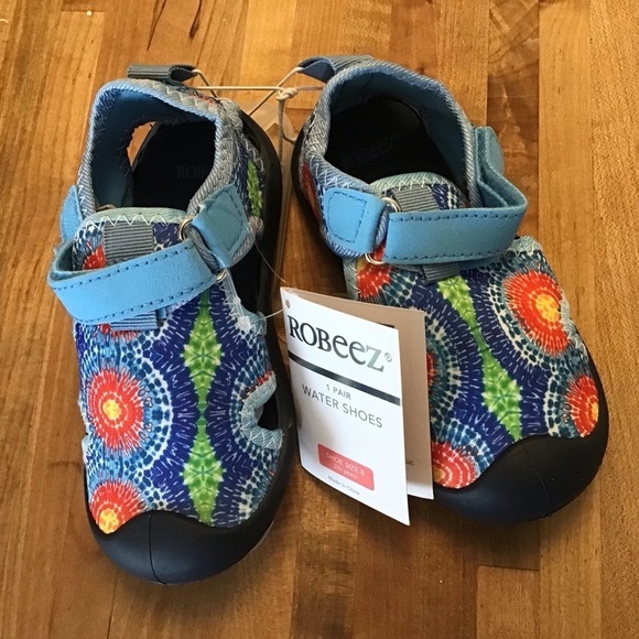 Robeez Spiral Tie Dye Slip Resistant Neoprene, Water, Pool Play Shoes Toddler 10 - Picture 3 of 7